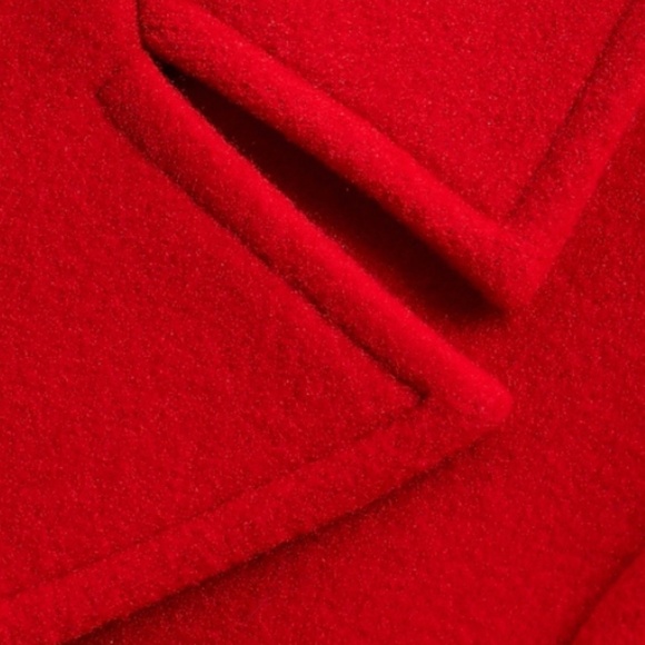 Red Faux Wool Novelty Button Fitted Coat - NWOT - Picture 5 of 5